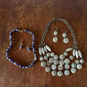 2 Necklace + Earring Sets